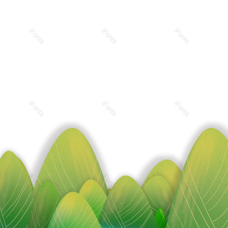 端午图片,端午节元素,山脉PNG,手绘免抠素材